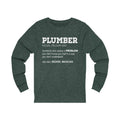 Plumber Definition Unisex Jersey Long Sleeve T-shirt