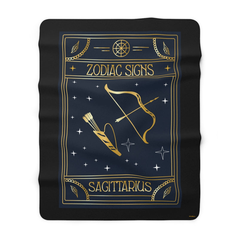 Sagittarius Zodiac Blanket, Sherpa Fleece, Free Shipping, Two Sizes, Throw Blanket, Extra Soft, Custom Photo, Astrology