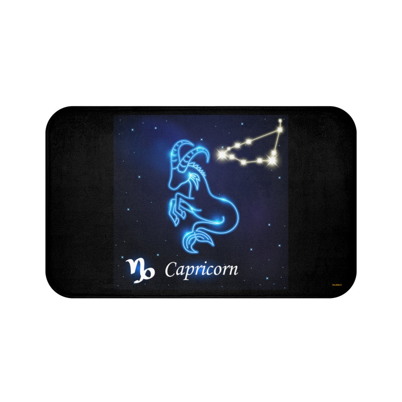 Capricorn Zodiac Bath Mat, Free Shipping, Powder Room Mat, Bathroom Rug, Rugs, Non Slip, Runner, Shower, 2 Sizes, Astrology, Horoscope