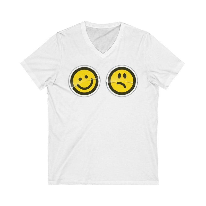 Happy And Sad Unisex V-Neck T-shirt