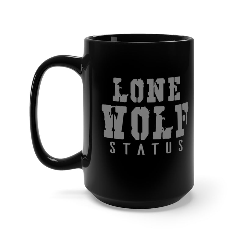 Lone Wolf Status 15oz Black Mug