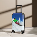 Snowboarding Cabin Suitcase, Travel Bag, Free Shipping, Overnight Bag, Custom Photo Suitcase, Rolling Spinner Luggage, Luggage