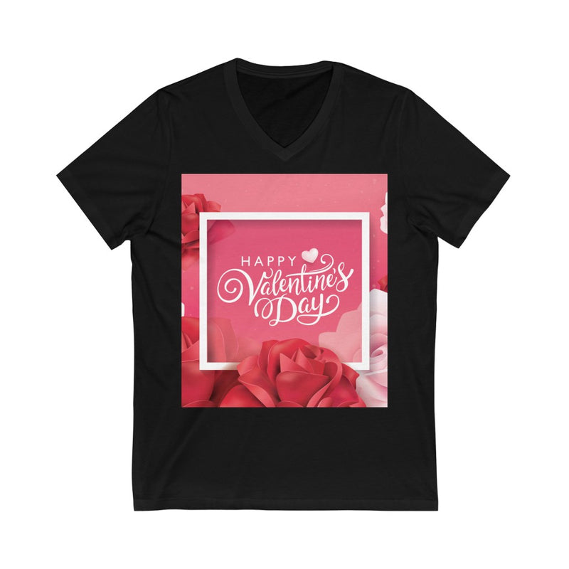 Happy Valentine's Day Unisex V-Neck T-shirt