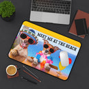 Designer Desk Mat - Dog Party at Beach