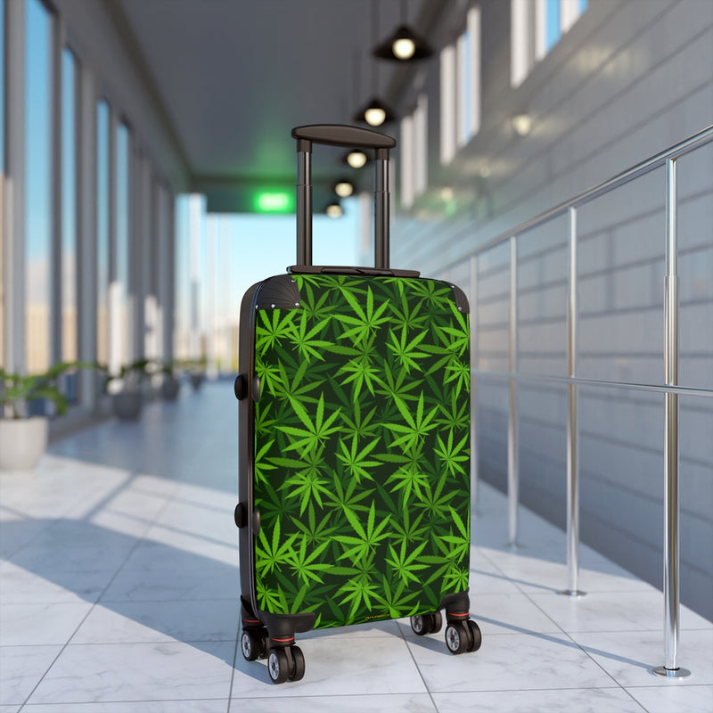 Weed Suitcase, Free Shipping, Travel Bag, Overnight Bag, Custom Suitcase, Cabin Overhead, Rolling Spinner, Luggage