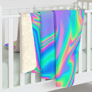 Psychedelic Sherpa Fleece Blanket, Trippy Cosmic Sherpa Blanket, Cute Hypno Blanket, Boho Rave Blanket, Hypnotic Blanket
