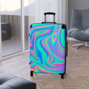 Boho Psychedelic Cabin Suitcase, Trippy Suitcase, Boho Rave Suitcase, Boho Modern Luggage, Psychedelic Carry On Bag