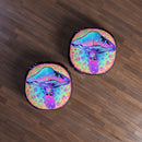 Large Magic Mushroom Tufted Floor Pillow, Round