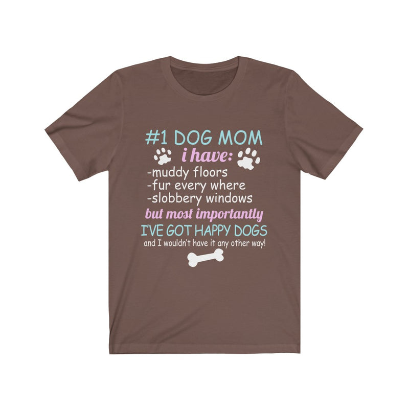 #1 Dog Mom Unisex Jersey Short Sleeve T-shirt
