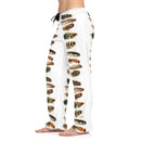 Boho Indian Feathers Pajama Pants, Free Shipping, Boho Lounge Pants, Boho Pajama Bottoms, Womens Boho Pajamas