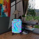 Boho Psychedelic Cabin Suitcase, Trippy Suitcase, Boho Rave Suitcase, Boho Modern Luggage, Psychedelic Carry On Bag