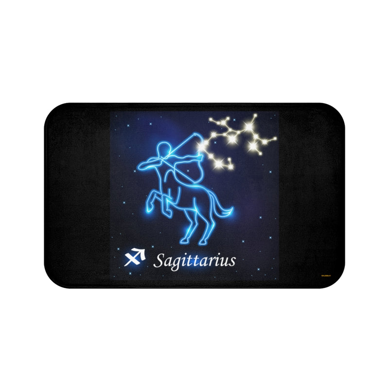 Sagittarius Zodiac Bath Mat, Free Shipping, Powder Room Mat, Bathroom Rug, Rugs, Non Slip, Runner, 2 Sizes, Astrology, Horoscope