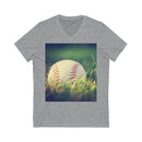 Grassy Baseball Unisex V-Neck T-shirt