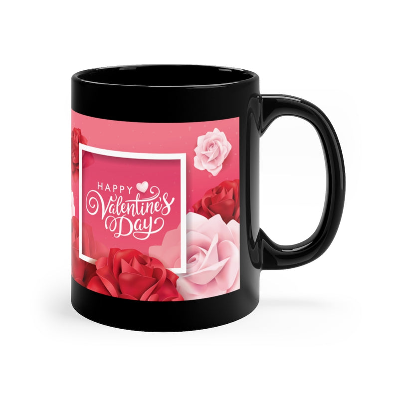 Happy Valentine's Day 11oz Black Mug