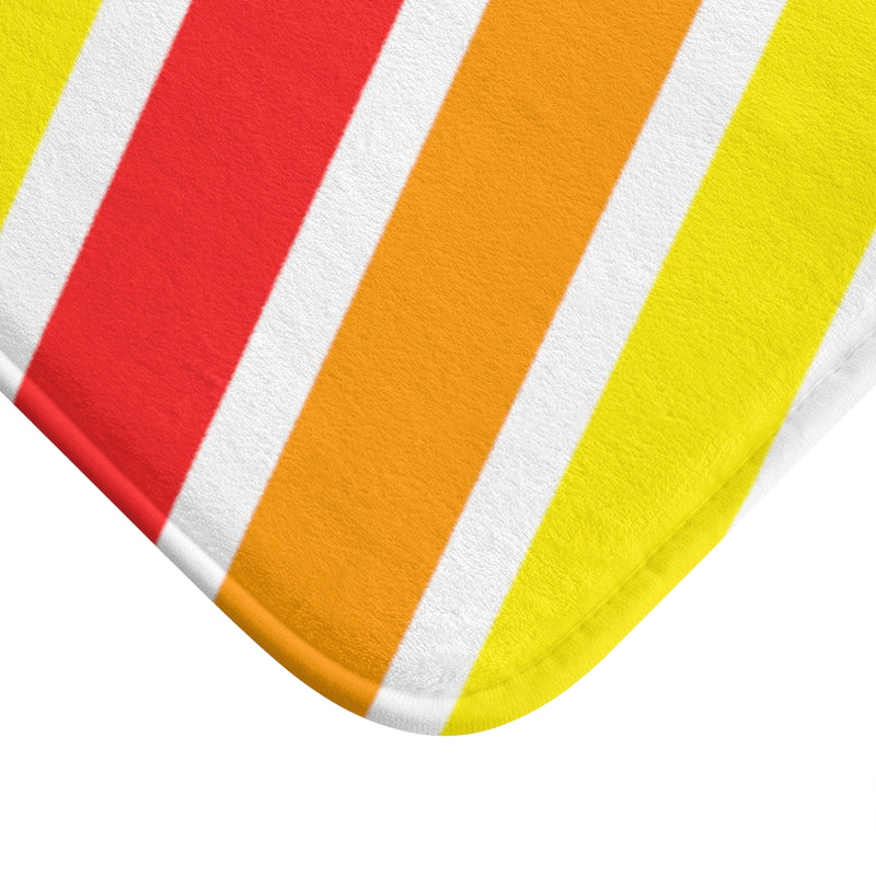 Designer Bath Mat; Bright Stripes