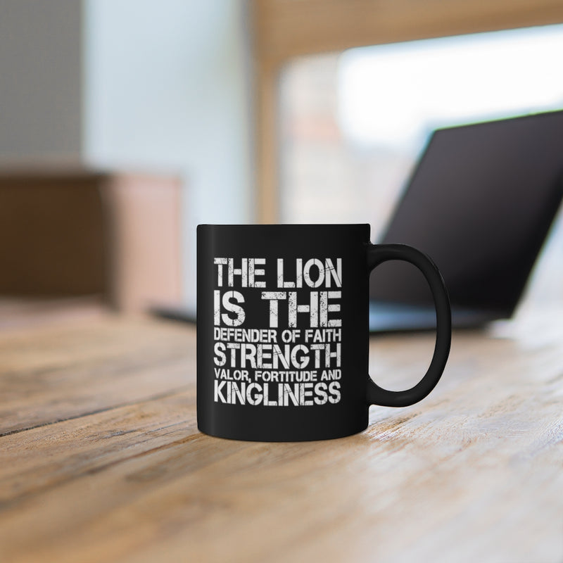 The Lion Is 11oz Black Mug