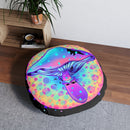 Large Magic Mushroom Tufted Floor Pillow, Round