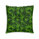 Weed Leaves Tufted Floor Pillow, Square, Floor Cushion, Meditation Pillow, Lounge Pillow