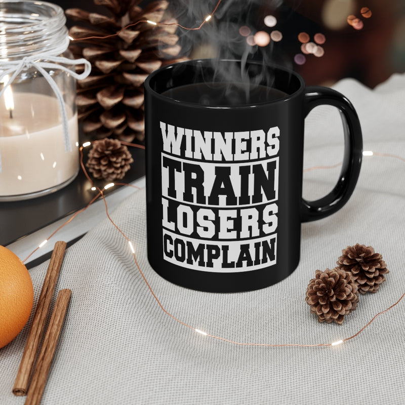 Winners Train Losers 11oz Black Mug
