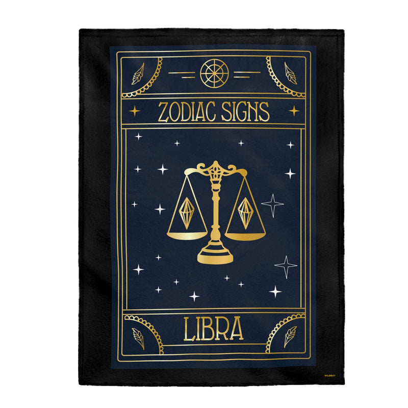 Libra Zodiac Blanket, Velveteen Plush Blanket, Free Shipping, Two Sizes, Throw Blanket, Extra Soft, Custom Photo, Astrology