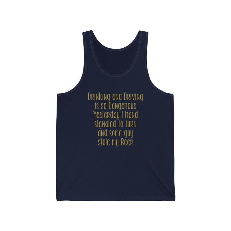 Drinking And Driving Unisex Jersey Tank
