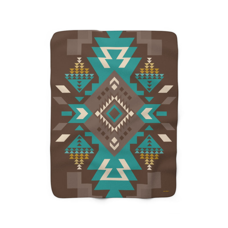 Boho Aztec Blanket, Sherpa Fleece Blanket, Free Shipping, Two Sizes, Throw Blanket, Extra Soft, Boho Chic, Southwest