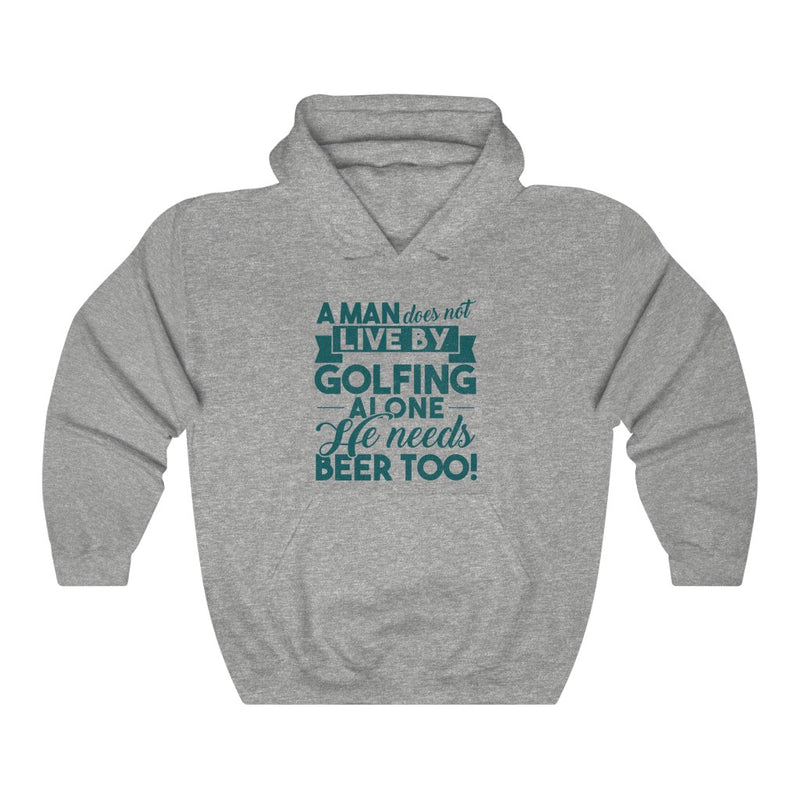 A Man Does Not Live By Golfing Alone Unisex Heavy Blend™ Hoodie