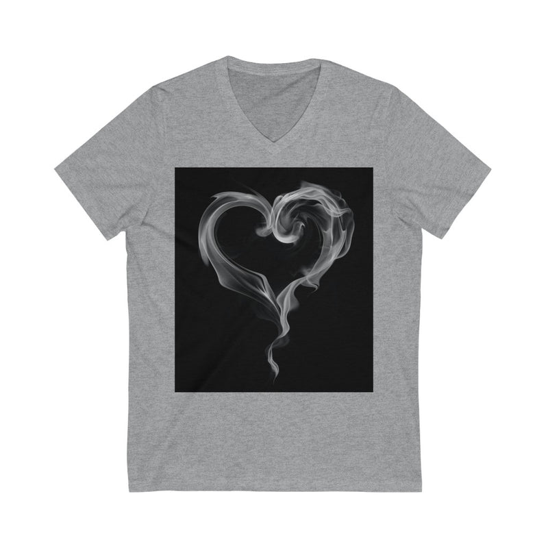 Smokey Heart Unisex V-Neck T-shirt