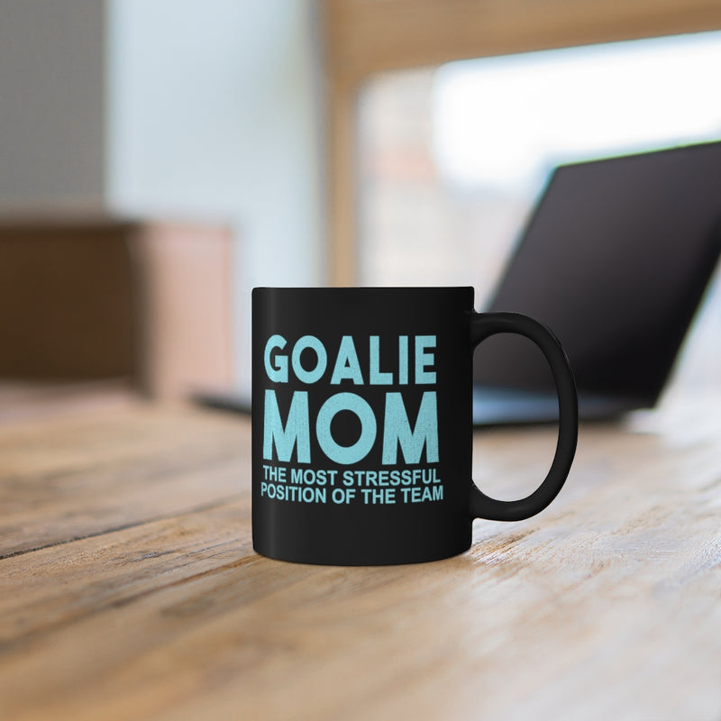 Goalie Mom 11oz Black Mug