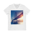 San Francisco Bay Bridge Unisex V-Neck T-shirt