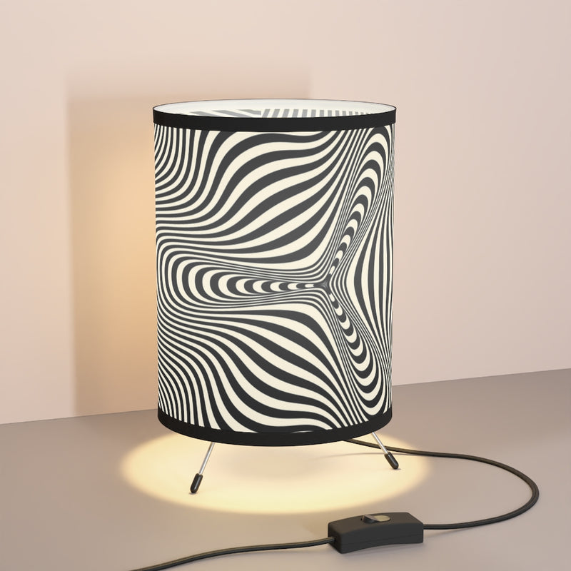 3D Black & White Tripod Lamp, Night Light, Indoor Table Lamp, Custom Photo Night Light, Bedside Lamp