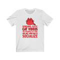 Sending Cute Cat Unisex Jersey Short Sleeve T-shirt
