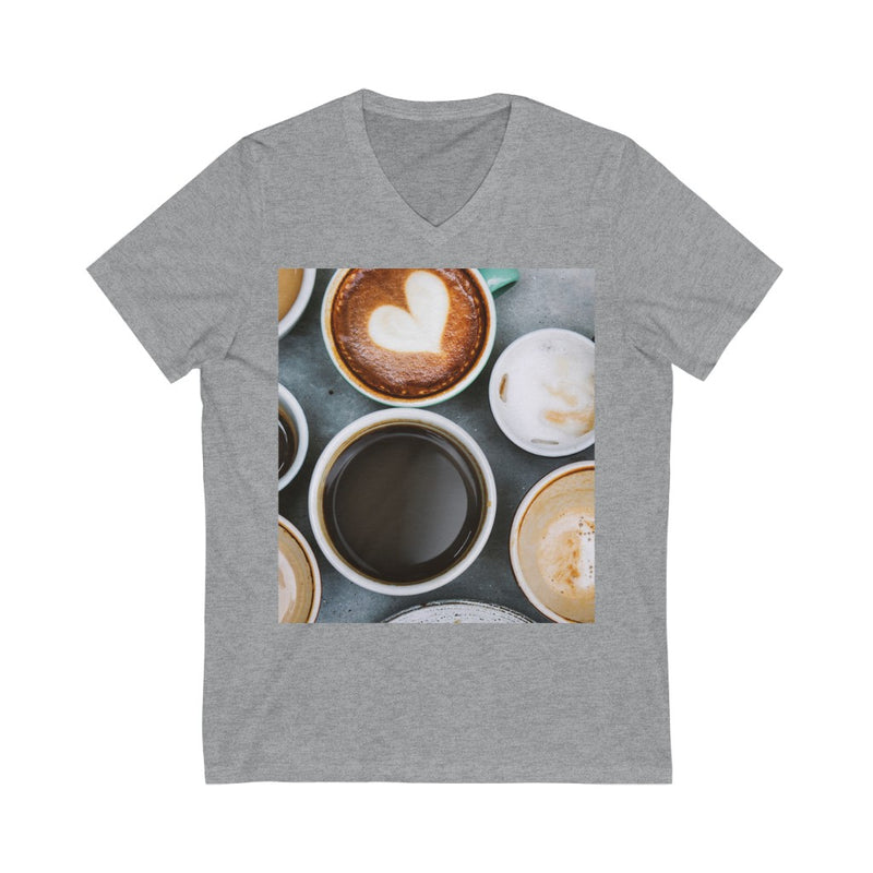 Heavenly Coffee Unisex V-Neck T-shirt