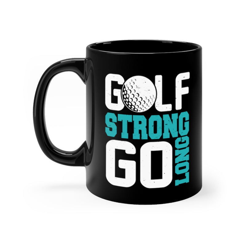 Golf Strong 11oz Black Mug