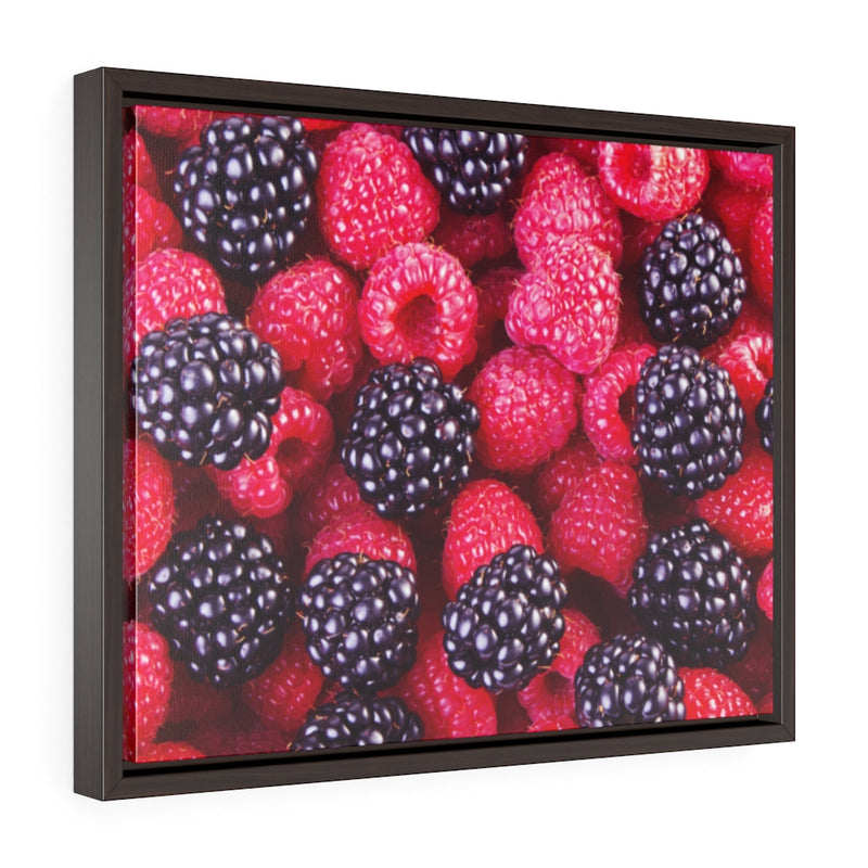 Horizontal Framed Premium Gallery Wrap Canvas; Colorful Berries