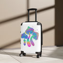 Mushrooms Boho Suitcase, Free Shipping, Travel Bag, Custom Photo Suitcase, Carry On Cabin Rolling Spinner, Luggage, Boho Chic