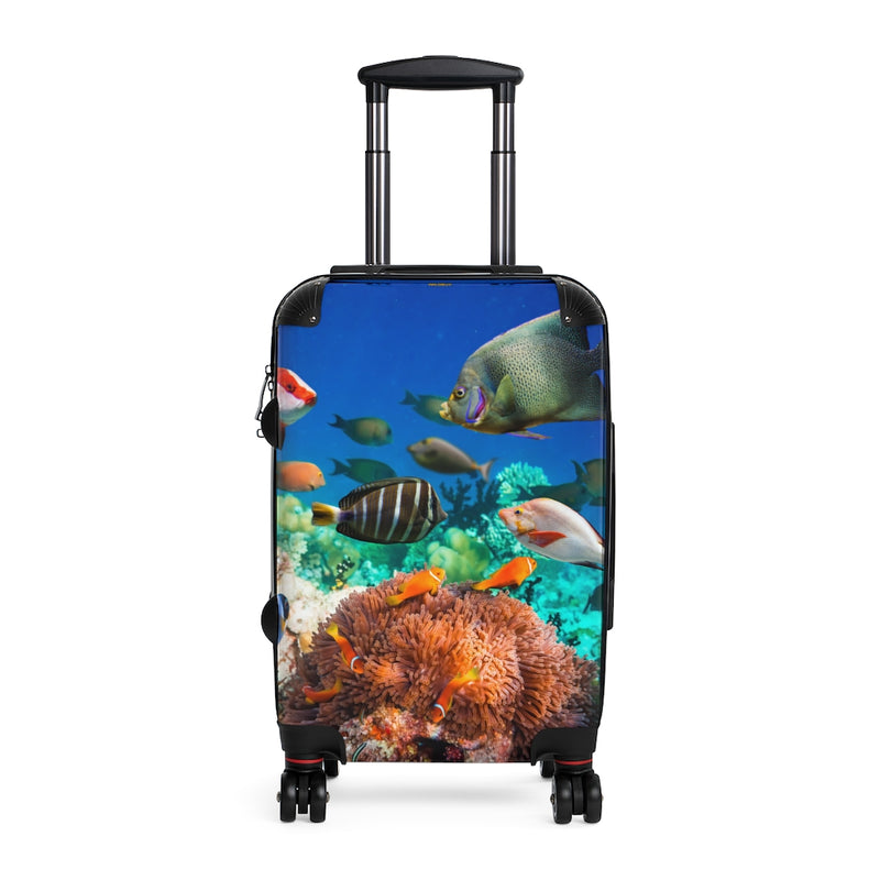 Underwater Ocean Suitcase, Free Shipping, Travel Bag, Overnight Bag, Custom Suitcase, Cabin Overhead, Rolling Spinner, Luggage