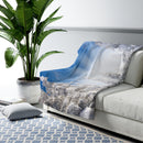 Snowfilled Trees Sherpa Fleece Blanket, Free Shipping, Two Sizes, Throw Blanket, Extra Soft, Custom Photo, Very Warm