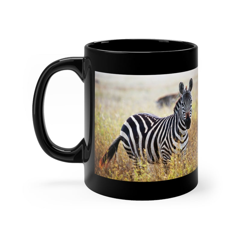 Sulky Zebra 11oz Black Mug