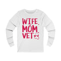 Wife Mom Vet Unisex Jersey Long Sleeve T-shirt