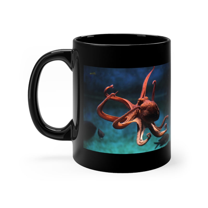 Mighty Octopus 11oz Black Mug