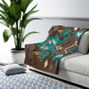 Boho Aztec Blanket, Sherpa Fleece Blanket, Free Shipping, Two Sizes, Throw Blanket, Extra Soft, Boho Chic, Southwest