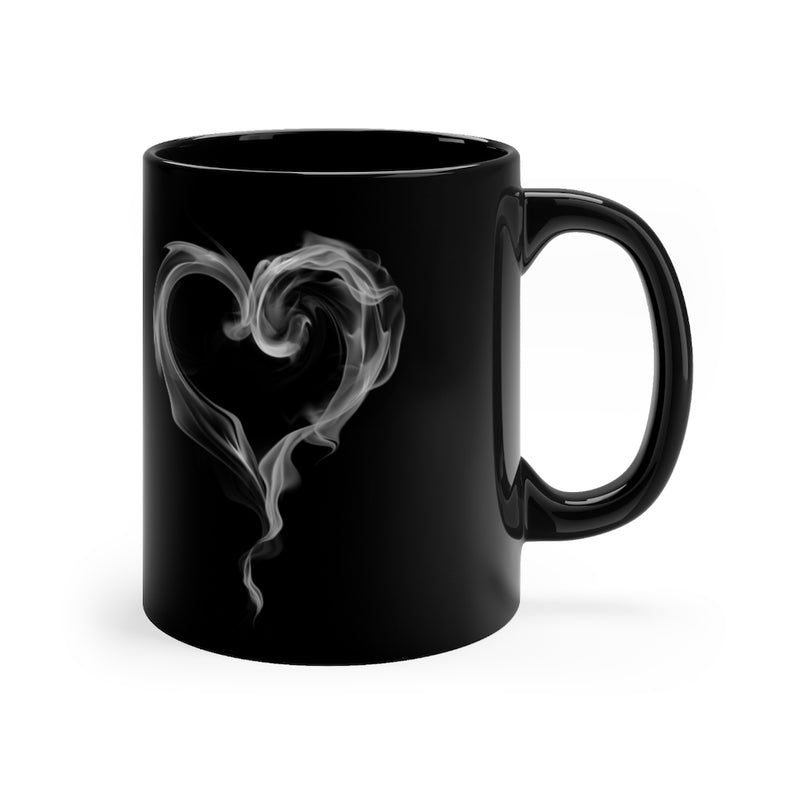 Smokey Heart 11oz Black Mug