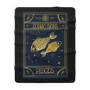 Pisces Zodiac Blanket, Sherpa Fleece Blanket, Free Shipping, Two Sizes, Throw Blanket, Extra Soft, Custom Photo, Very Warm