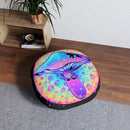 Large Magic Mushroom Tufted Floor Pillow, Round