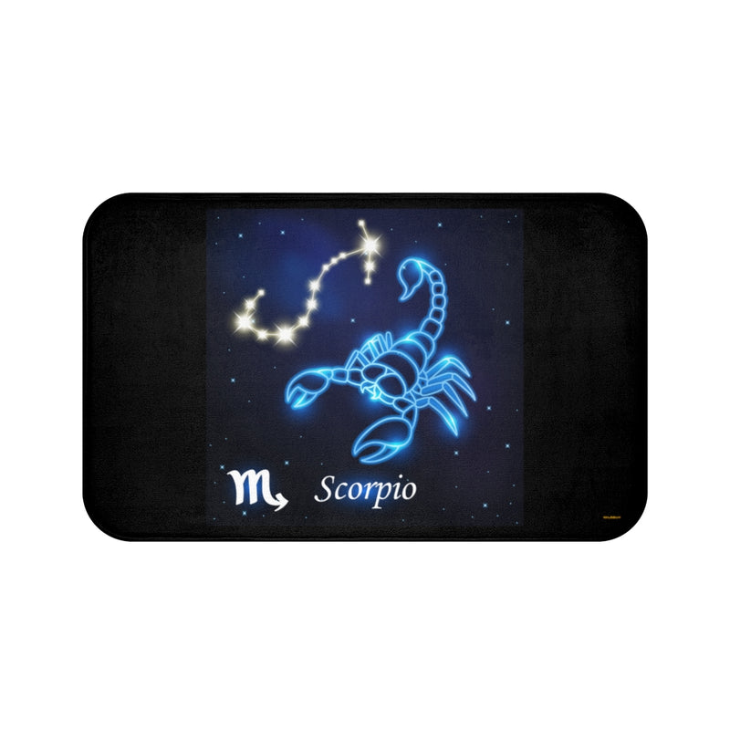 Scorpio Zodiac Bath Mat, Free Shipping, Powder Room Mat, Bathroom Rug, Rugs, Non Slip, Runner, Shower, 2 Sizes, Astrology, Horoscope