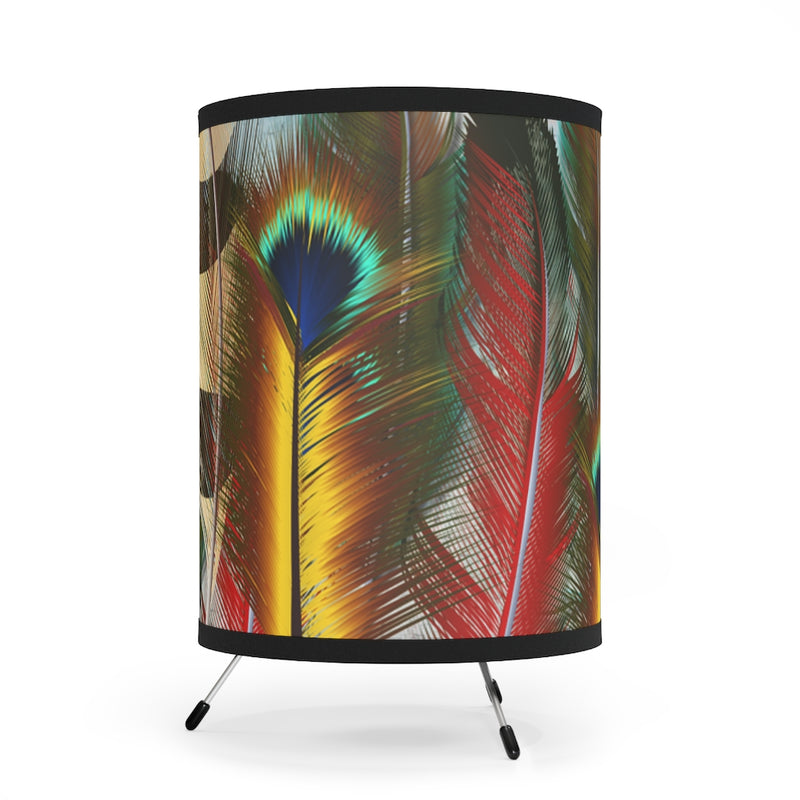 Boho Feathers Night Light, Indoor Table Lamp, Custom Photo Night Light, Bedside Lamp