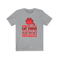 Sending Cute Cat Unisex Jersey Short Sleeve T-shirt