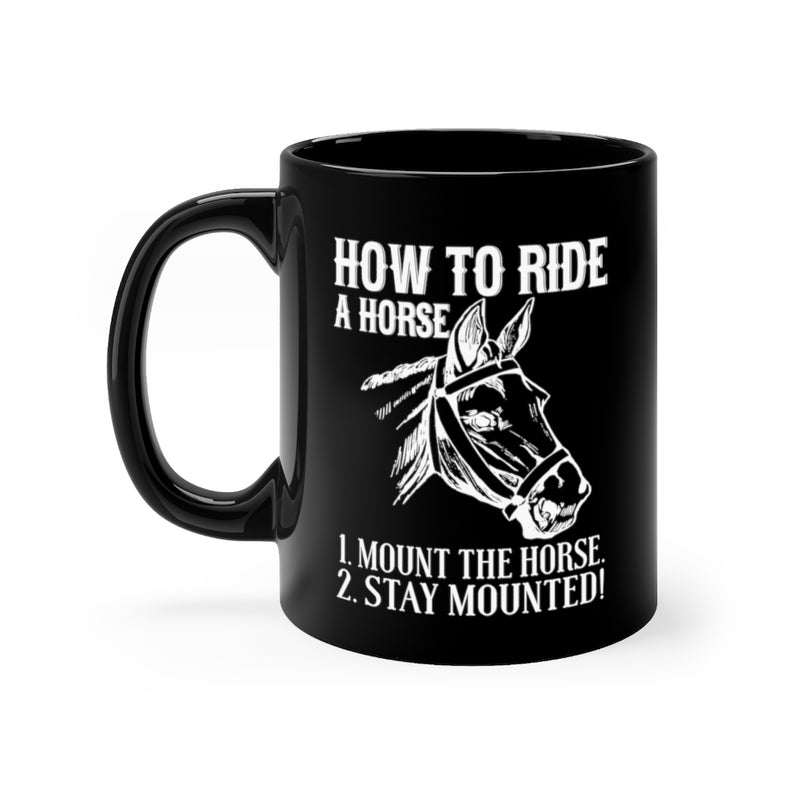How To Ride 11oz Black Mug