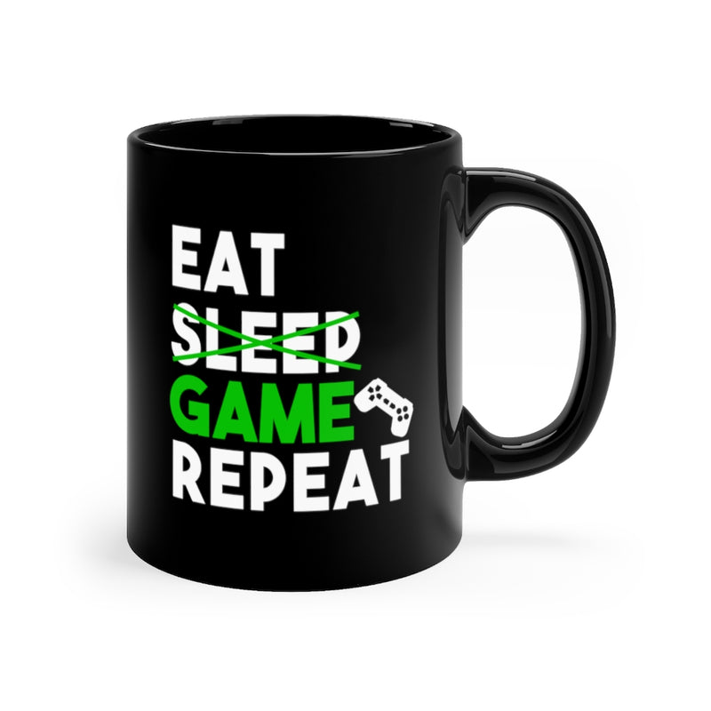 Eat Sleep Game 11oz Black Mug